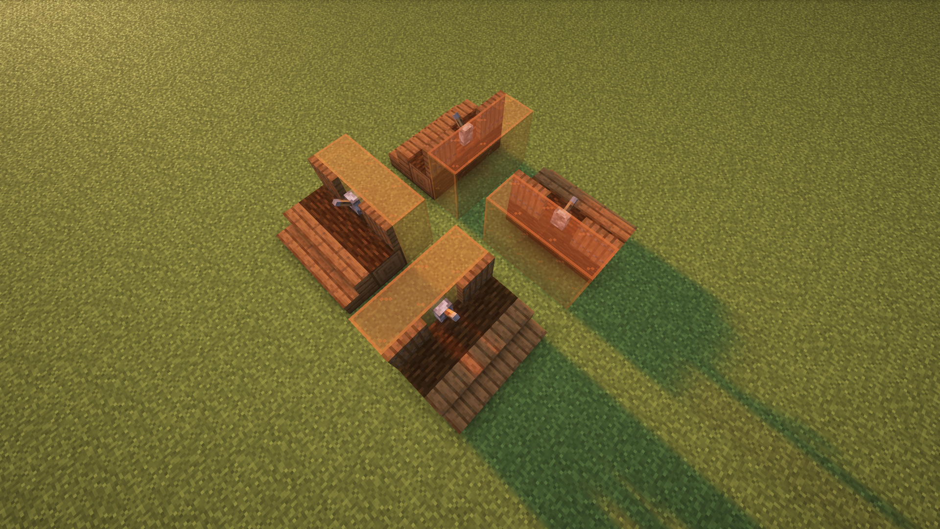 Stairs, logs, levers and trapdoors rotated in all steps of 90 degrees.